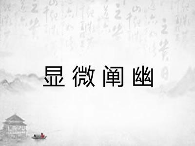 显微阐幽