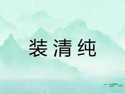 装清纯