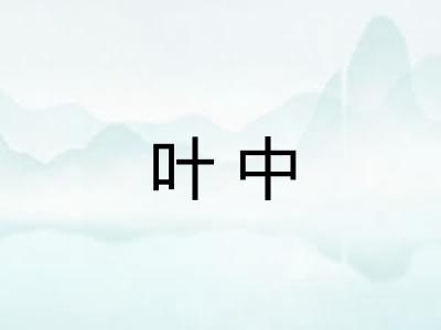 叶中