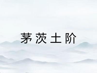 茅茨土阶