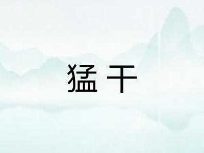 猛干