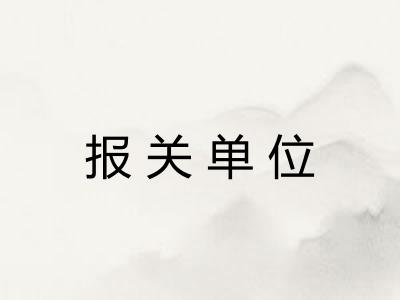 报关单位