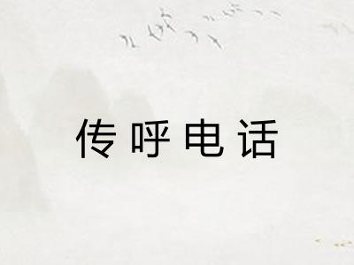 传呼电话