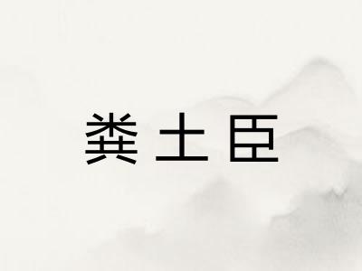 粪土臣