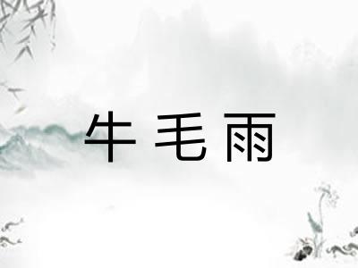 牛毛雨