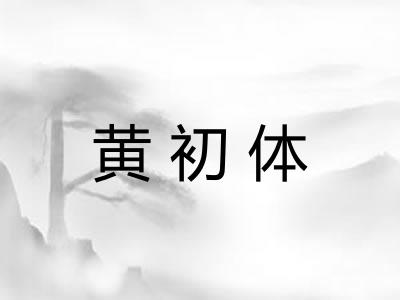 黄初体
