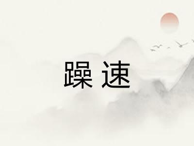 躁速