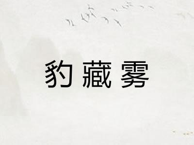 豹藏雾