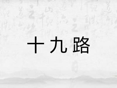 十九路