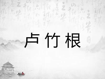 卢竹根
