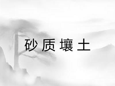 砂质壤土