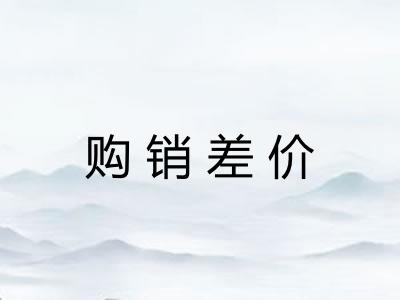 购销差价