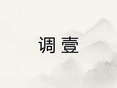调壹