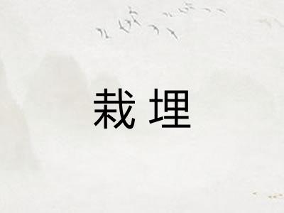 栽埋