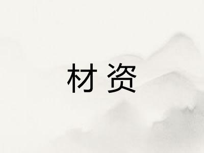 材资