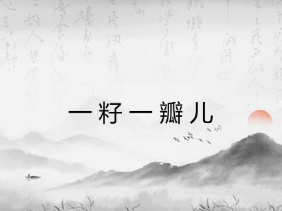 一籽一瓣儿