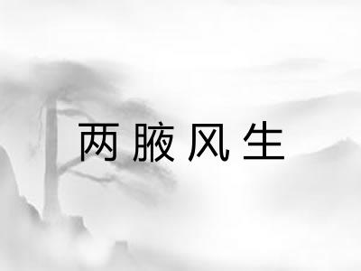 两腋风生