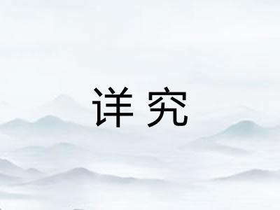 详究