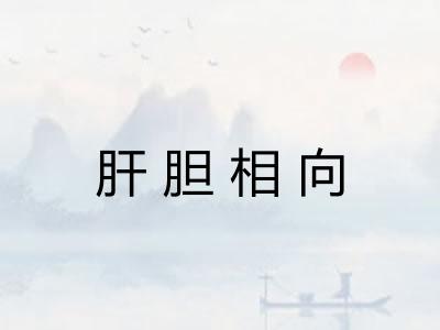 肝胆相向