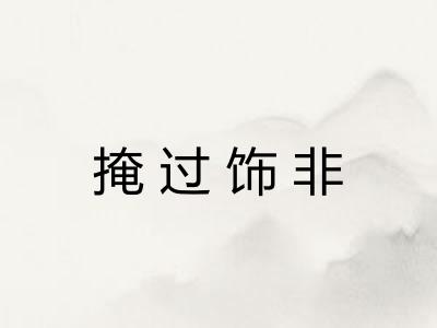 掩过饰非