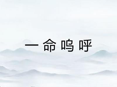 一命呜呼
