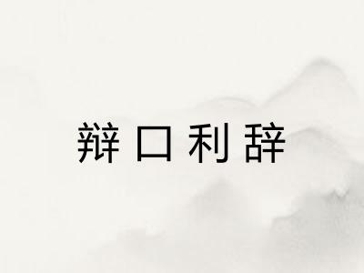 辩口利辞