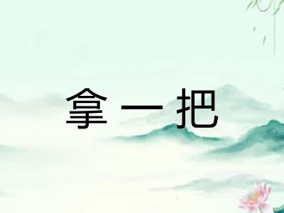 拿一把