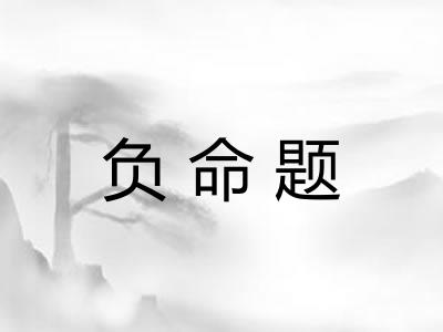 负命题