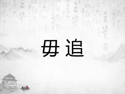 毋追