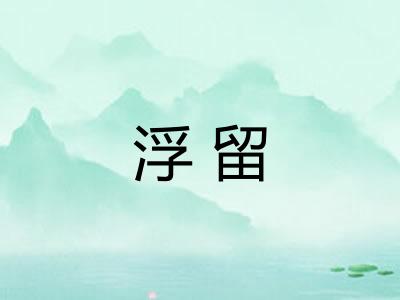 浮留