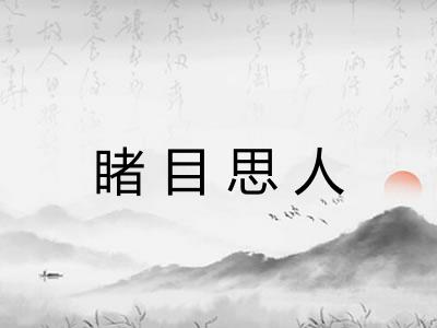 睹目思人