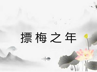 摽梅之年
