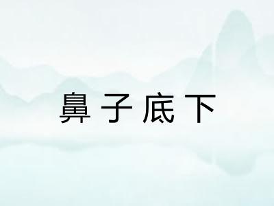 鼻子底下