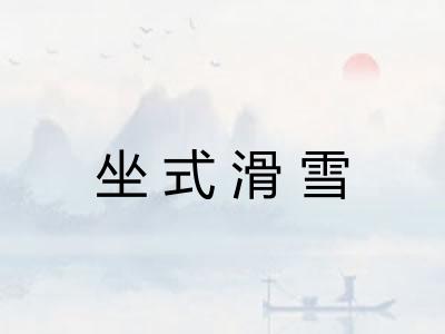坐式滑雪