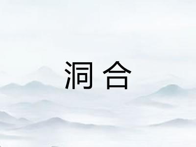洞合