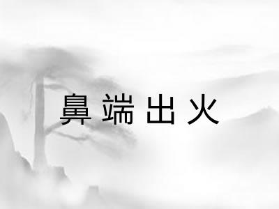 鼻端出火