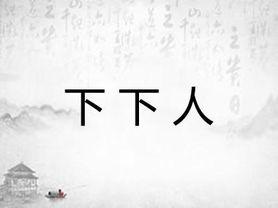 下下人