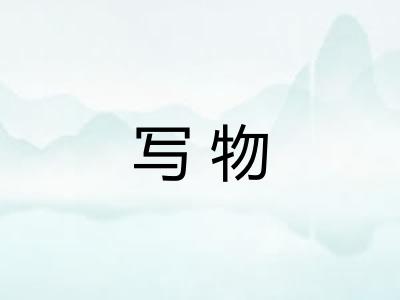 写物