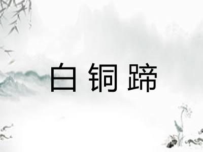 白铜蹄