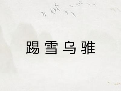 踢雪乌骓