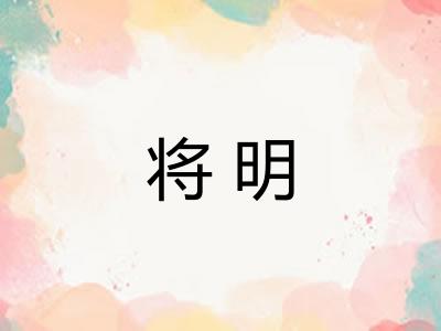 将明