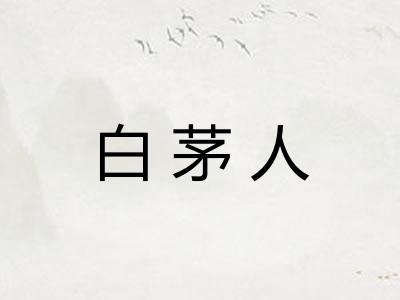 白茅人