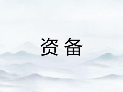 资备