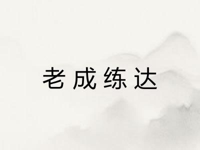 老成练达