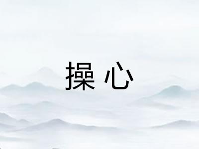 操心