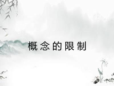 概念的限制