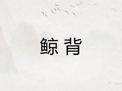 鲸背