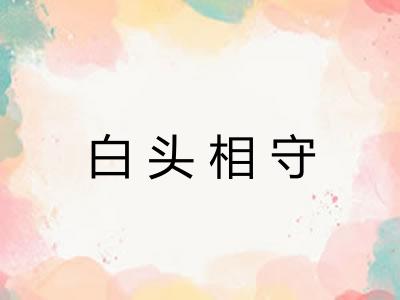 白头相守