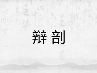 辩剖