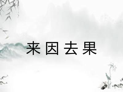 来因去果